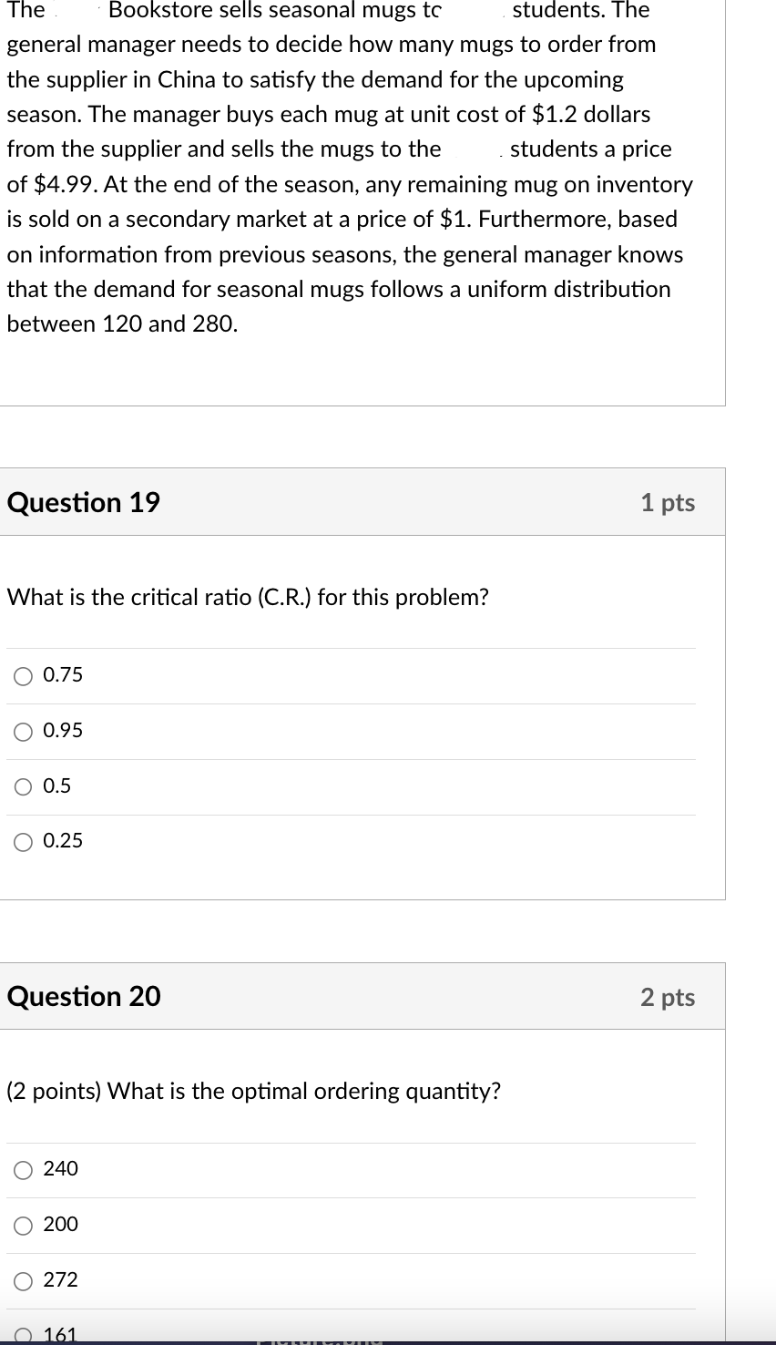 The Bookstore sells seasonal mugs tc students.