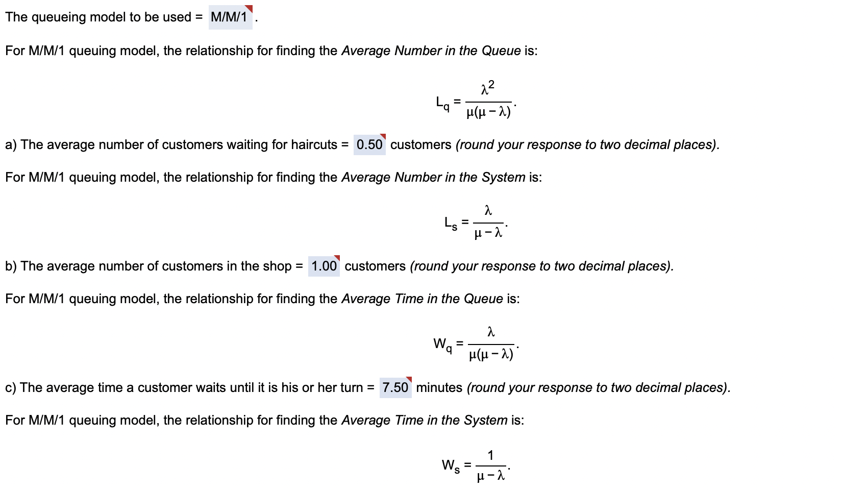 Please read the question carefully! Customers