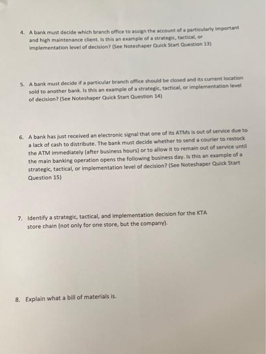 from the textbook practical operations