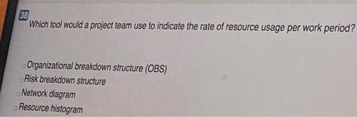 38 Which tool would a project team use to