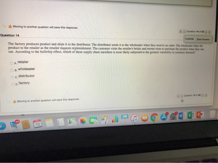 > Moving to another question will save this