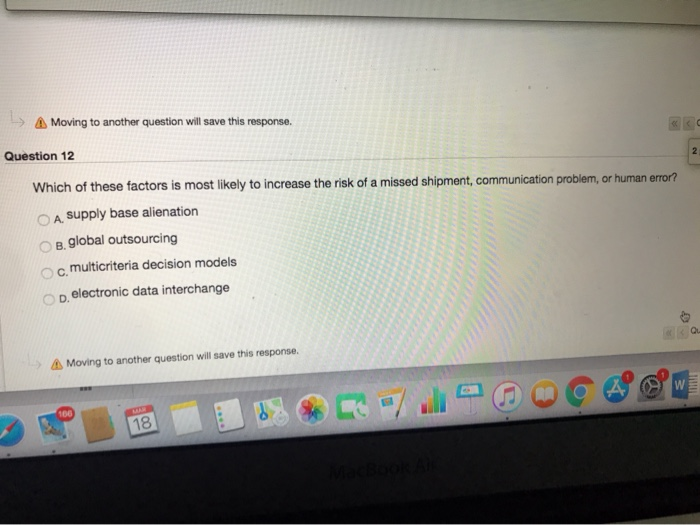 > Moving to another question will save this