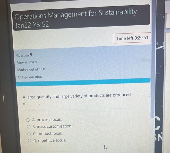 Operations Management for Sustainability Jan22 Y3