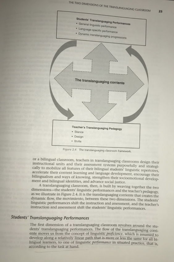 Question: Define the translanguage corriente,