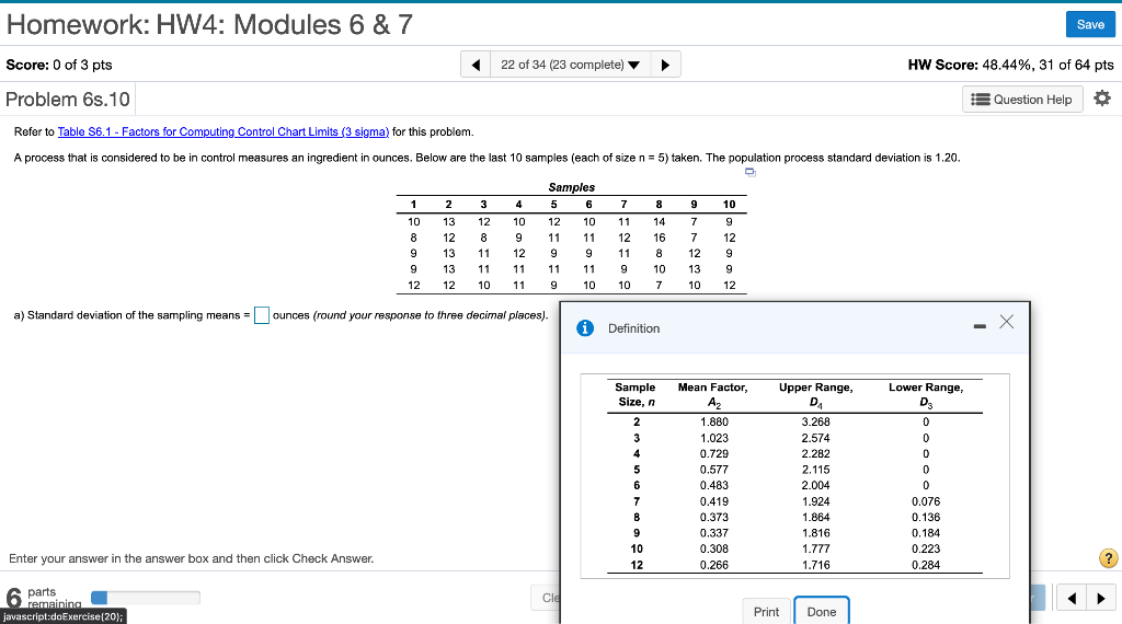 Homework: HW4: Modules 6 & 7 Save Score: 0 of 3