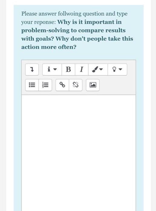 the question is asking about solving problems in