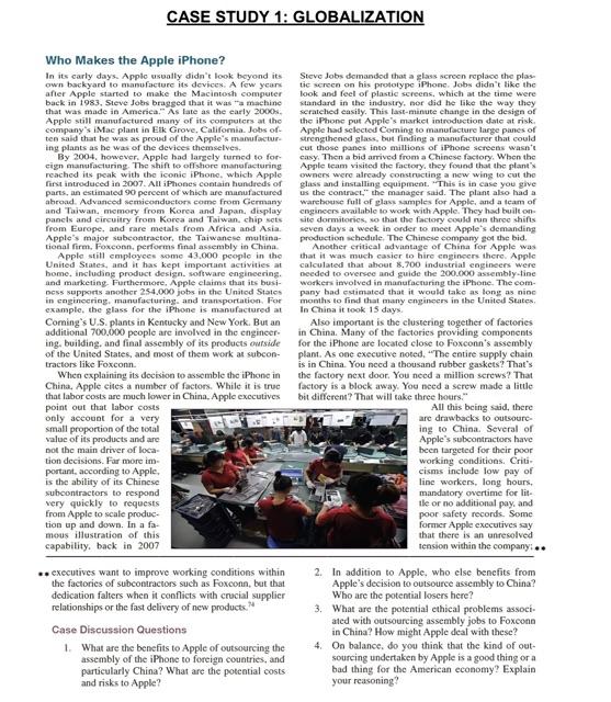 CASE STUDY 1: GLOBALIZATION US the Who Makes the