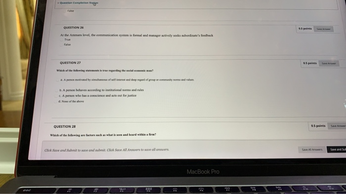 Question Completo QUESTION 26 5 points Ar the