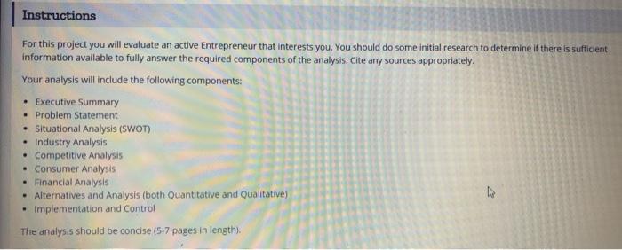 For this project you will evaluate an active