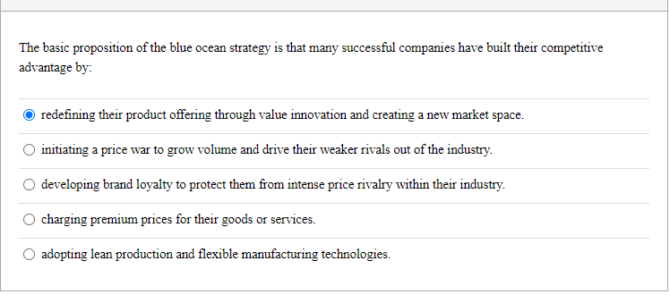 A strategic competitve weakness: Demonstrates an
