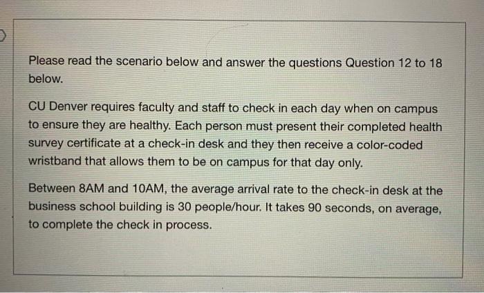 Please read the scenario below and answer the