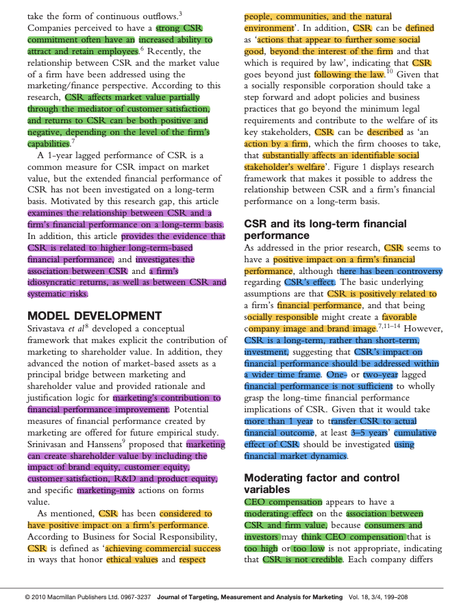 read the article: Outline the general topic of