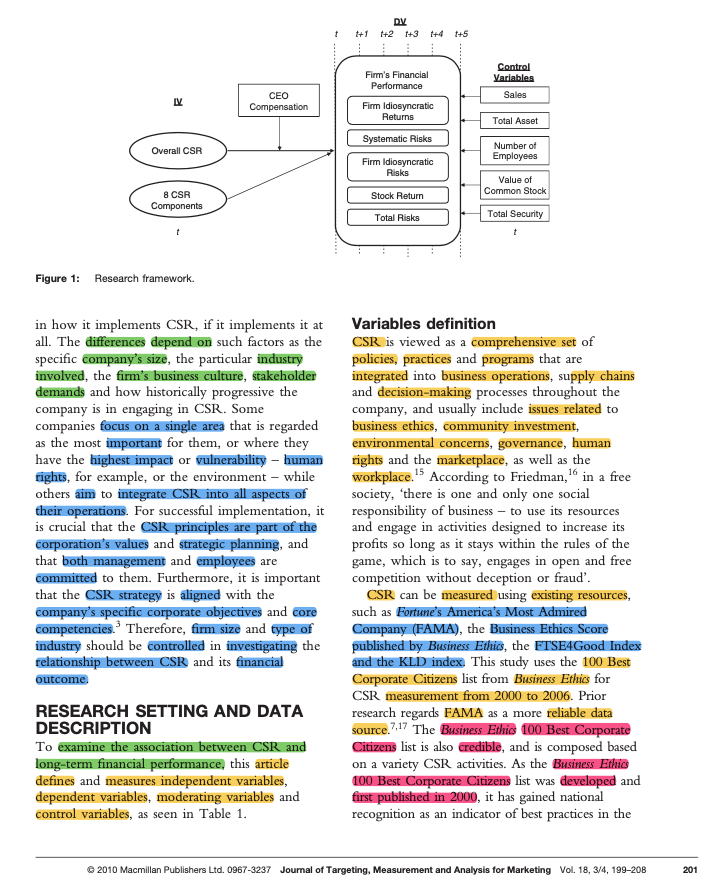 read the article: Outline the general topic of