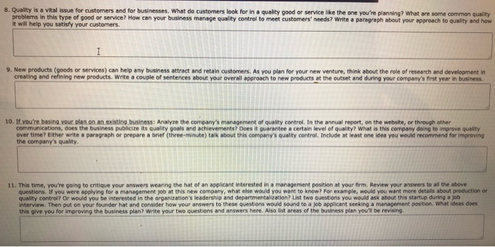 I am working on my Business Plan 3 and this is