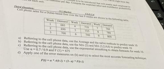 ne day Stomer per day. Compute the expected labor