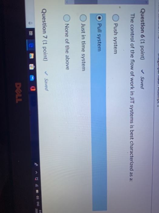 HUI. ATLI Question 6 (1 point) Saved The control