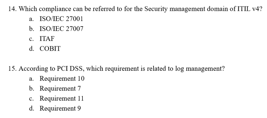 14. Which compliance can be referred to for the
