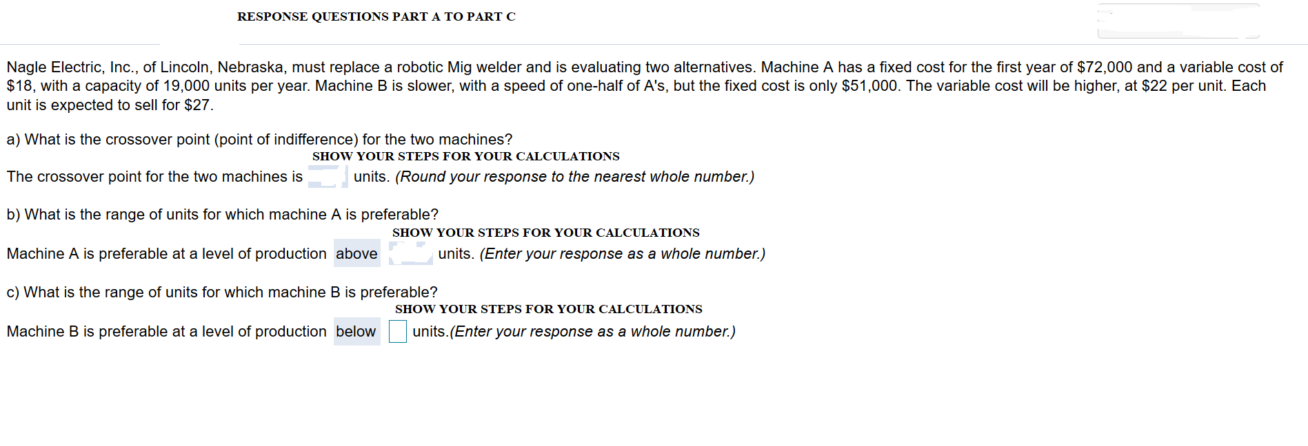 RESPONSE QUESTIONS PART A TO PARTC Nagle