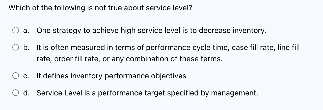 Which of the following is not true about service