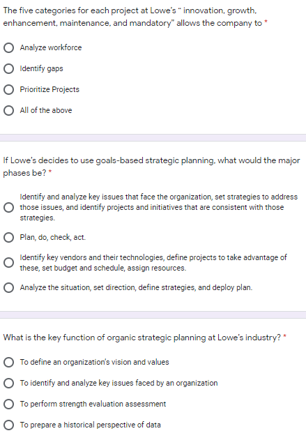 Case Study 2: Lowe's IT Portfolio Management