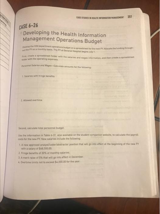CASE STUDIES ELIMINATION MANAGEMENT 351 CASE 6-26