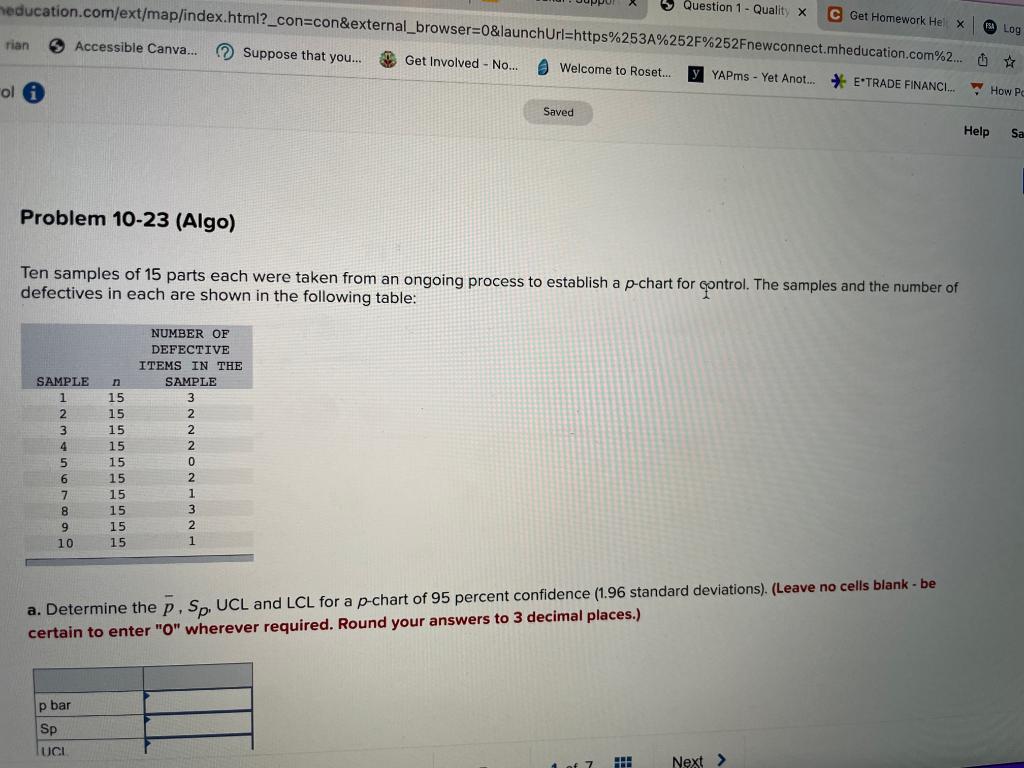 Question 1 - Quality X C Get Homework Helix