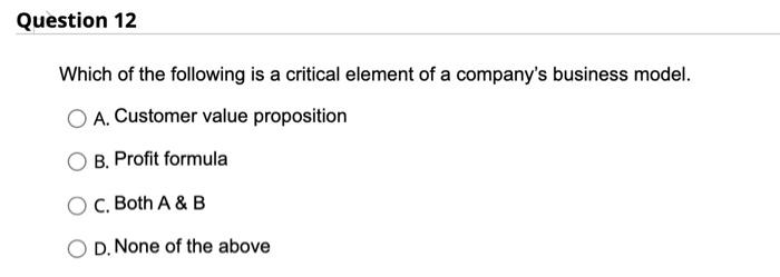 Question 10 In a value chain, "outbound