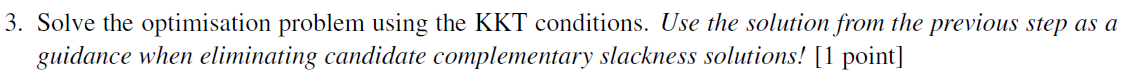 Consider the following optimisation problem: