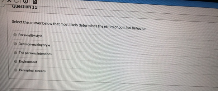 20 Question IT Select the answer below that most