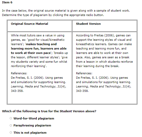 In the case below, the original source material