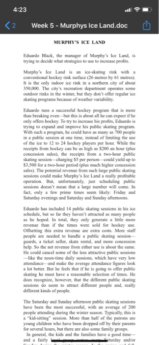 Please answer the following case study according