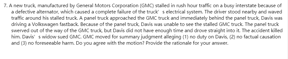 7. A new truck, manufactured by General Motors