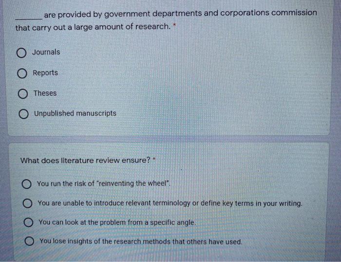 are provided by government departments and