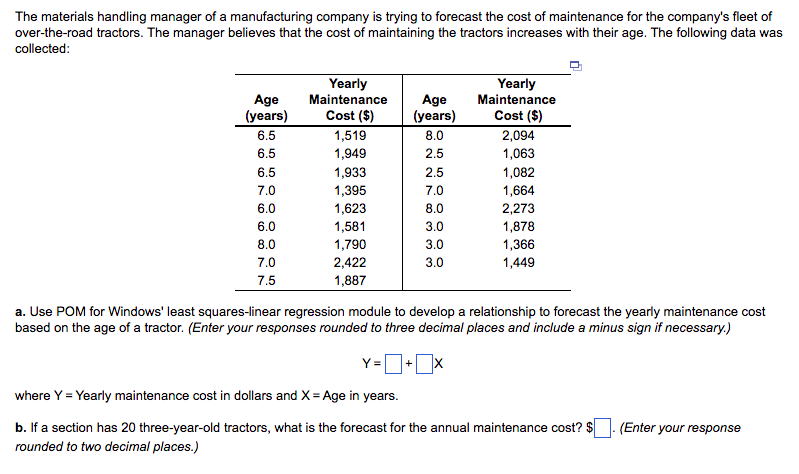 The materials handling manager of a manufacturing