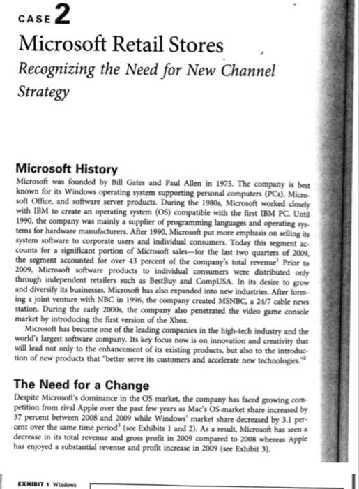 1. Why do you think MS decided to change its