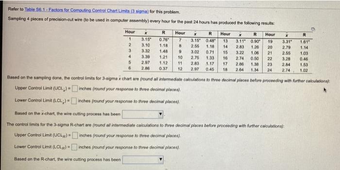 x X R Refer to Table 56.1-Factors for Computing