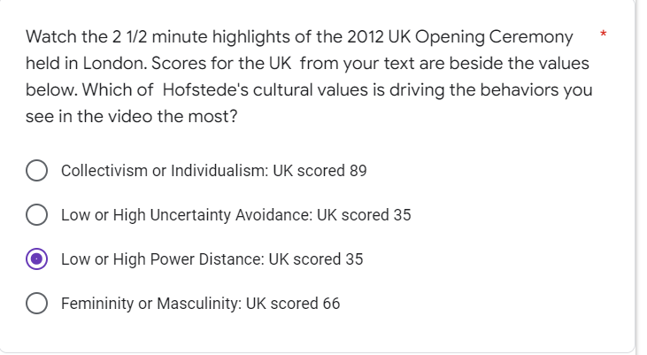 Speak Comments about Hofstede and Beijing's