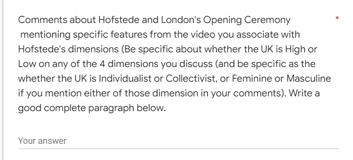 Speak Comments about Hofstede and Beijing's