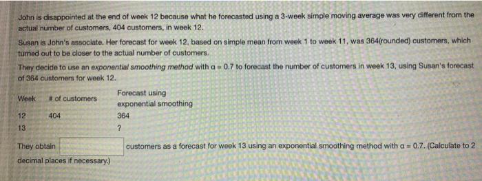 a John is disappointed at the end of week 12