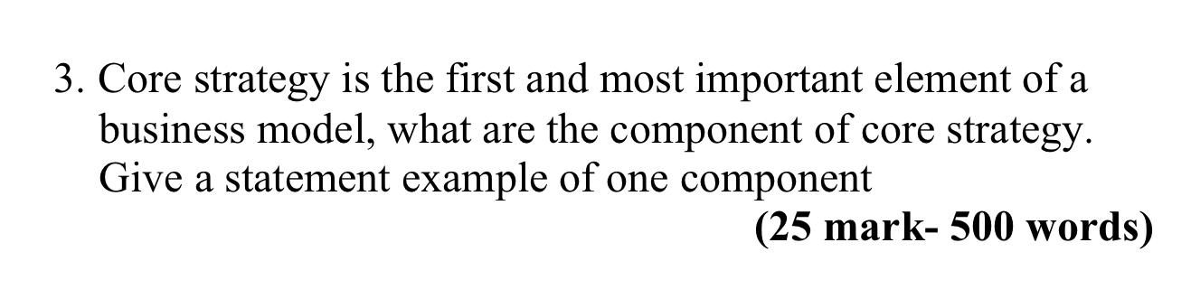3. Core strategy is the first and most important
