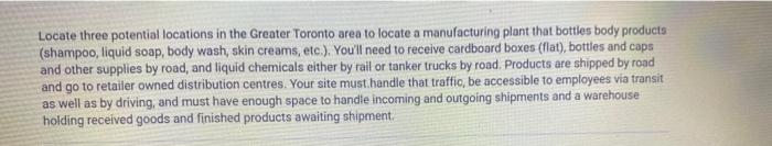 please reply in 3 hours Locate three potential