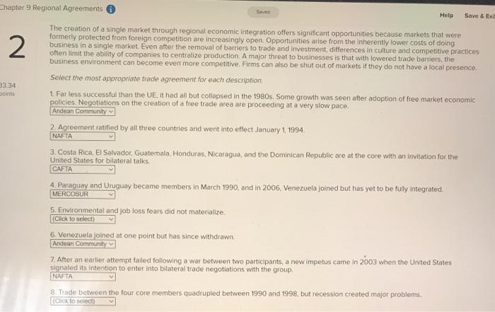 Saved Save & Ex 2 soints Chapter 9 Regional