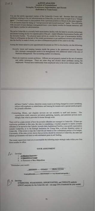 read the case below and identify strengths ,