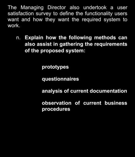 Note: Please answer all question The CASH MUST