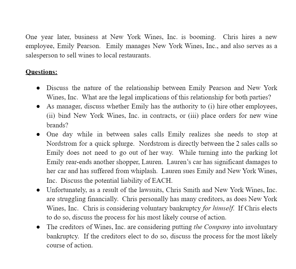 BUSINESS LAW QUESTION!!! PLEASE COMPLETE BEFORE 9