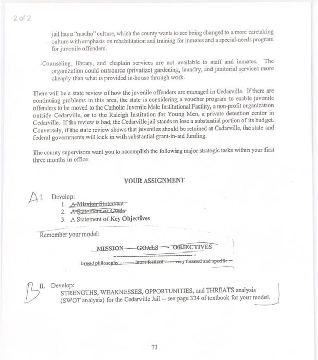 read the case below and identify strengths ,