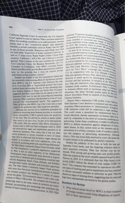 just answer 1,3,5 Chapter 3 Brief Integrative