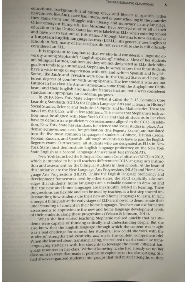 Question: What is translanguage? Explain why?