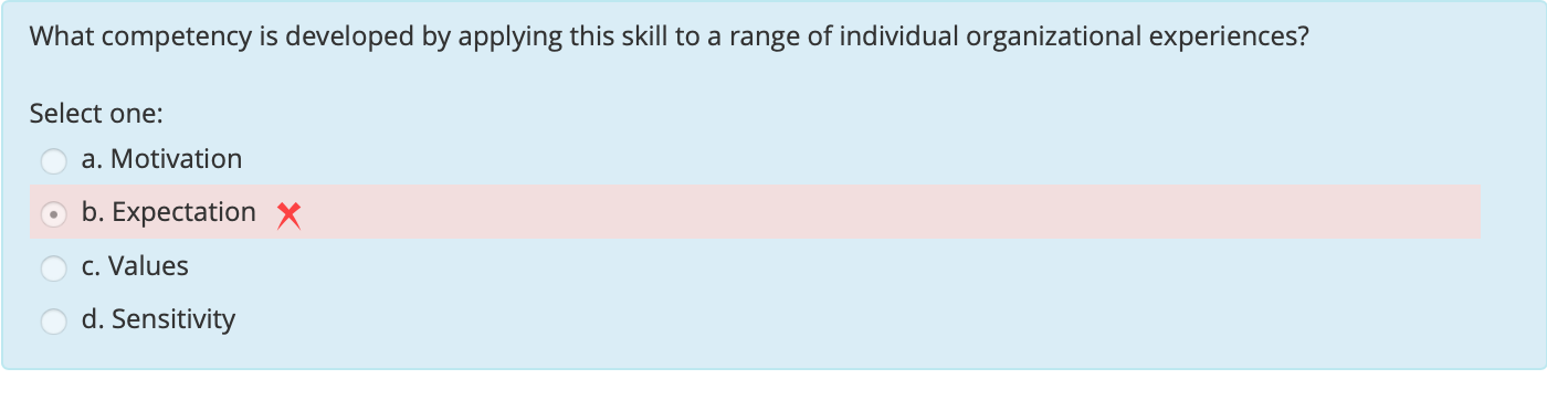 What competency is developed by applying this