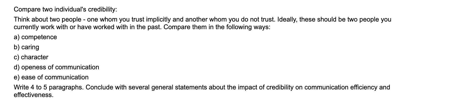 Business Communication 3013 Compare two